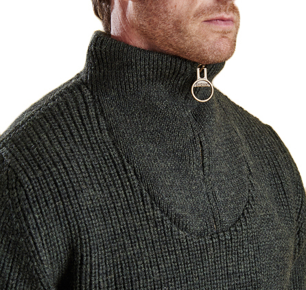 Barbour New Tyne Half Zip Jumper Olive 