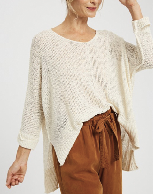 Cuffed Sleeve Baggy Sweater By Wishlist Ish Boutique Ish Boutique