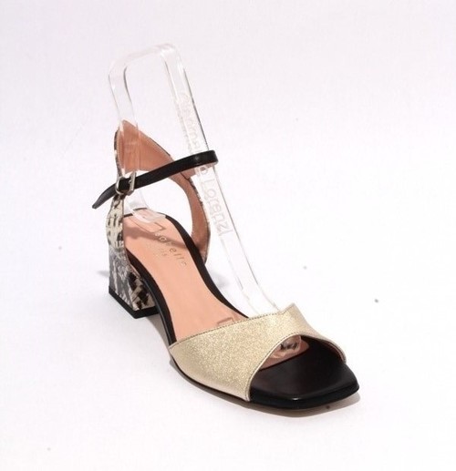 Multicolor Leather Ankle Strap Heel Sandals By Isabelle | Mini Centro | New York