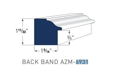 BACK BAND (AZM-6931) - WHITE