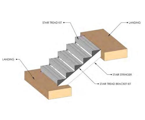 Tread Kit STAIR TREAD KIT - BLACK