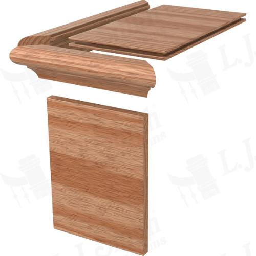 REVERSIBLE FALSE TREAD/RISER KIT - OAK