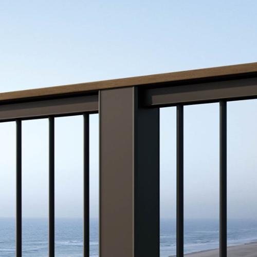 8' CLASSIC COMPOSITE UNIVERSAL DRINK RAIL - MATTE ESPRESSO