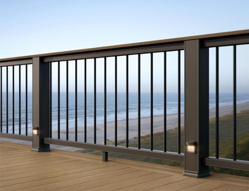 8' CLASSIC COMPOSITE UNIVERSAL DRINK RAIL - MATTE ESPRESSO
