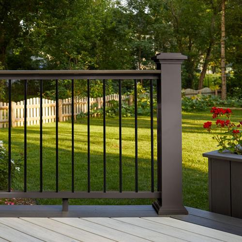 8' CLASSIC COMPOSITE UNIVERSAL DRINK RAIL - MATTE ESPRESSO