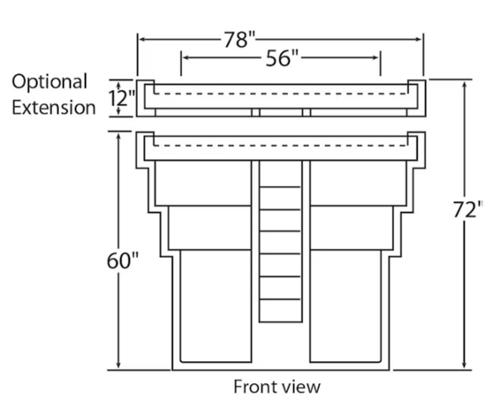 2060 SERIES 1-PIECE WINDOW WELL - GRAY