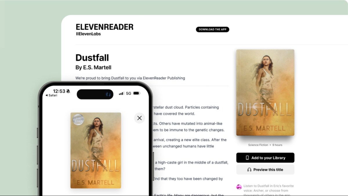 ElevenLabs Now Lets Authors Create and Publish AI-Generated Audiobooks