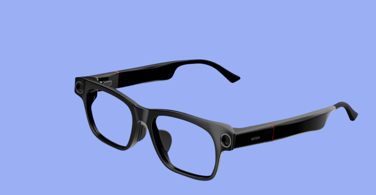 The Ally Solos Glasses by Envision on a purple background.