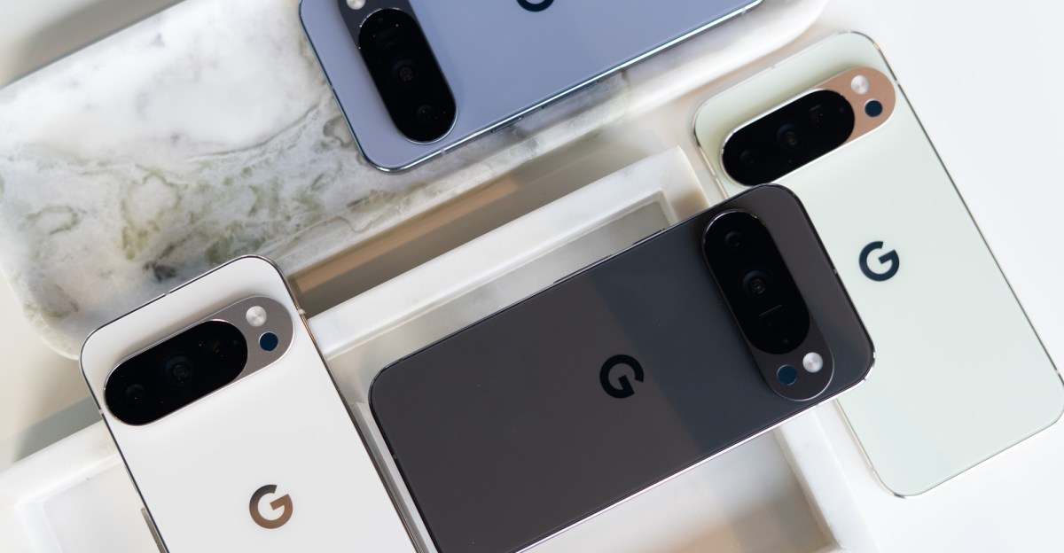 Google Pixel 10 Pro shown in four color options