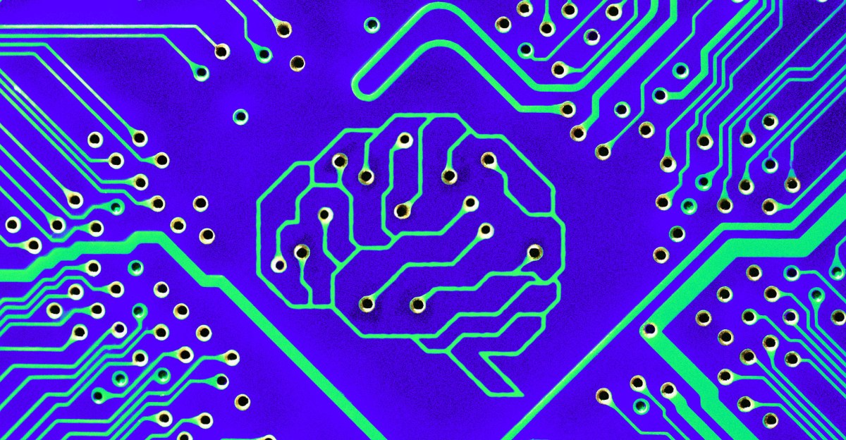 An image showing a brain on a motherboard