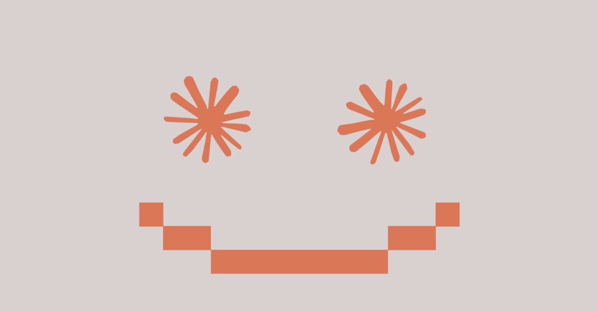 The Claude logo as eyes in a smiley face on a beige background.
