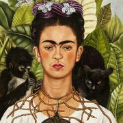 Self Portraite  With Thorn Necklace And Hummingbird - Frida Kahlo