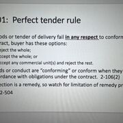 Perfect Tender Rule
