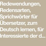 Redewendungen C1