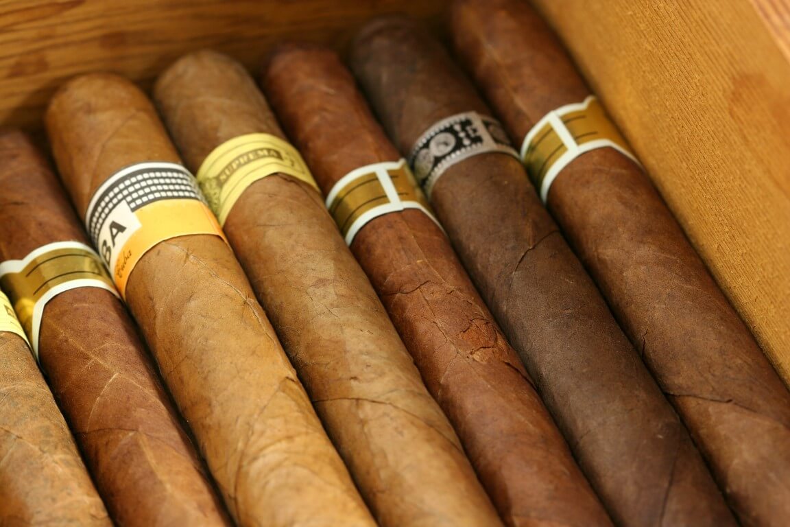 Cigars in a humidor