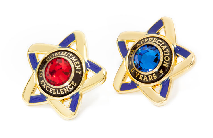 22501 Infinity Star Pin, gold • Brown Industries, Inc.
