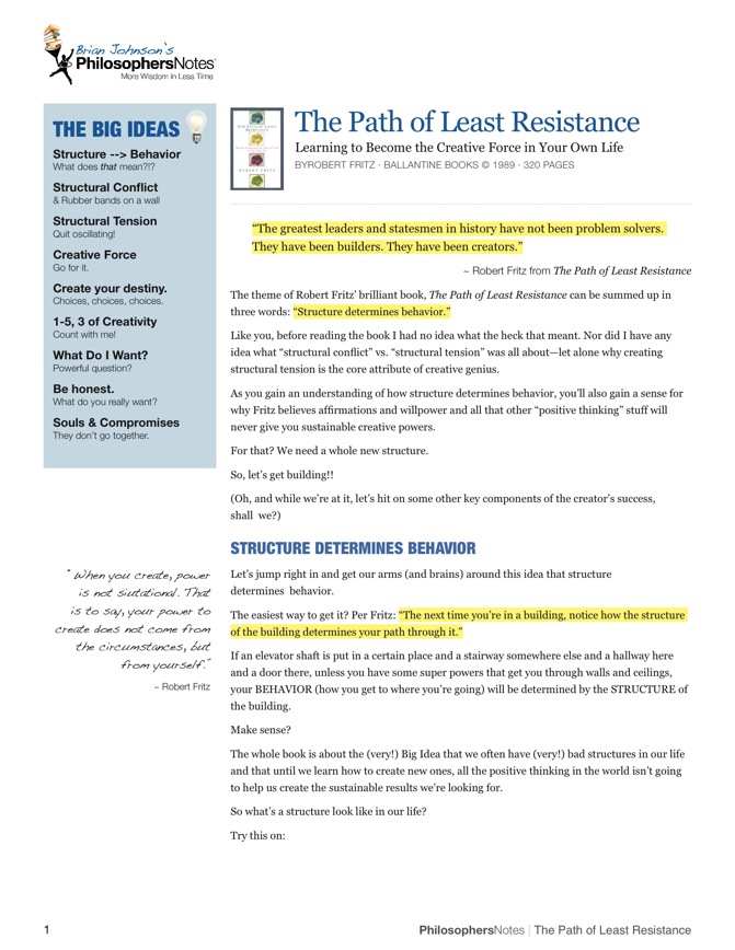 The path of least resistance robert fritz pdf download