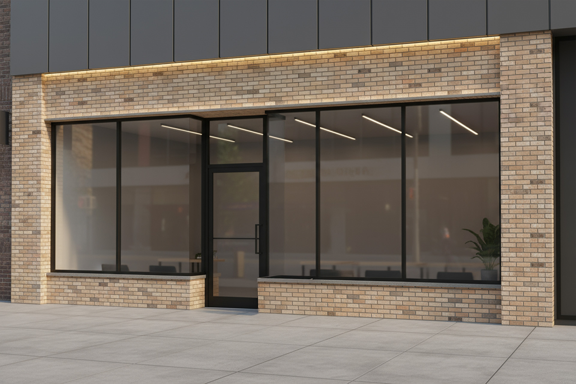 Aztec Yellow Tumbled concept image, Achievable with our real brick veneers.