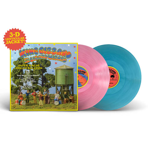 King Gizzard & The Lizard Wizard - Paper M�ch� Dream Balloon: Deluxe 3-D + Instrumental Edition [Limited Edition Pink Translucent + Blue Sea Glass 2LP]