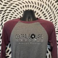 Central Square Records - CSR 3/4 SLEEVE BASEBALL TEE RED/GREY