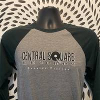 Central Square Records - CSR 3/4 SLEEVE BASEBALL TEE GREEN/GREY