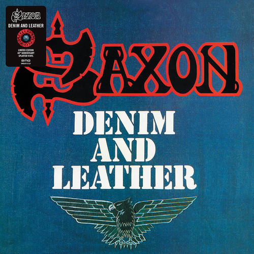 Saxon - Denim And Leather [Indie Exclusive Limited Edition Red & Black Splatter LP]