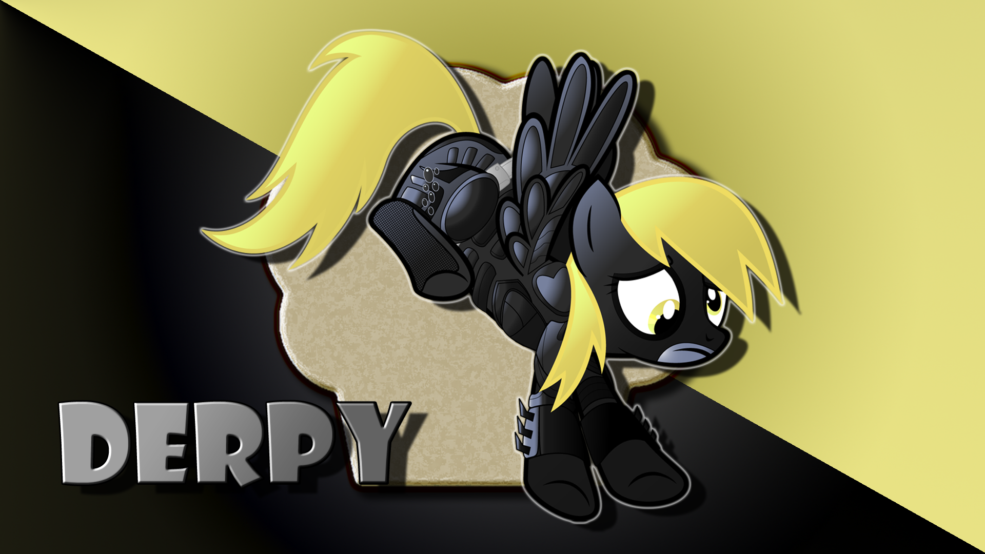 batman and derpy hooves drawn by marcosms88 - Bronibooru