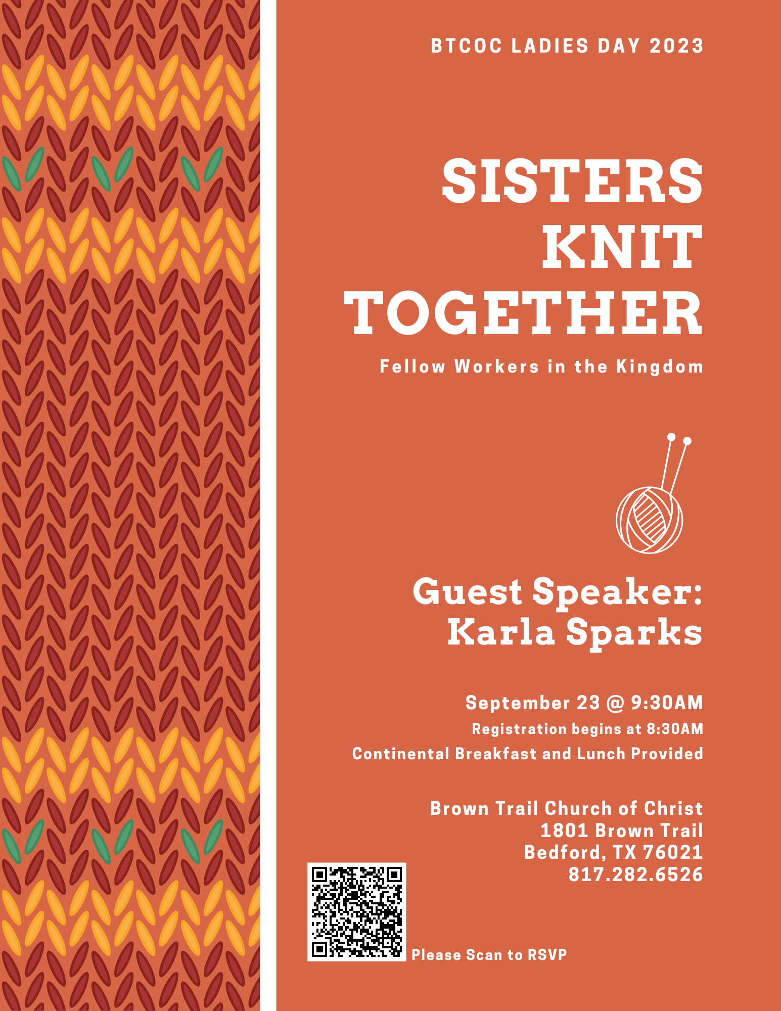 Sisters Knit Together 2023 Brown Trail Church of Christ