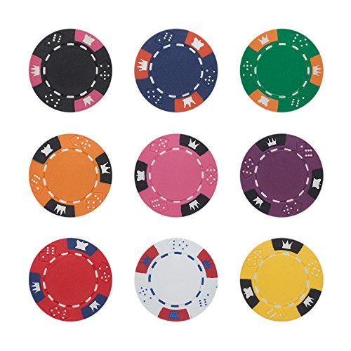 50 Purple Crown /& Dice 14g Clay Poker Chips New