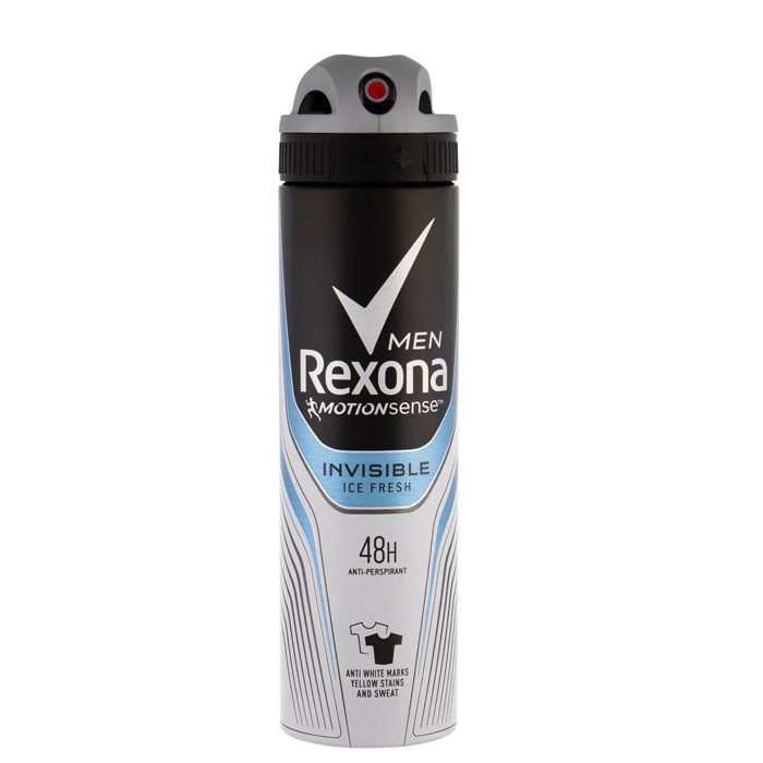 Desodorante Invisible Ice Fresh Spray Hombre 150ml. Rexona