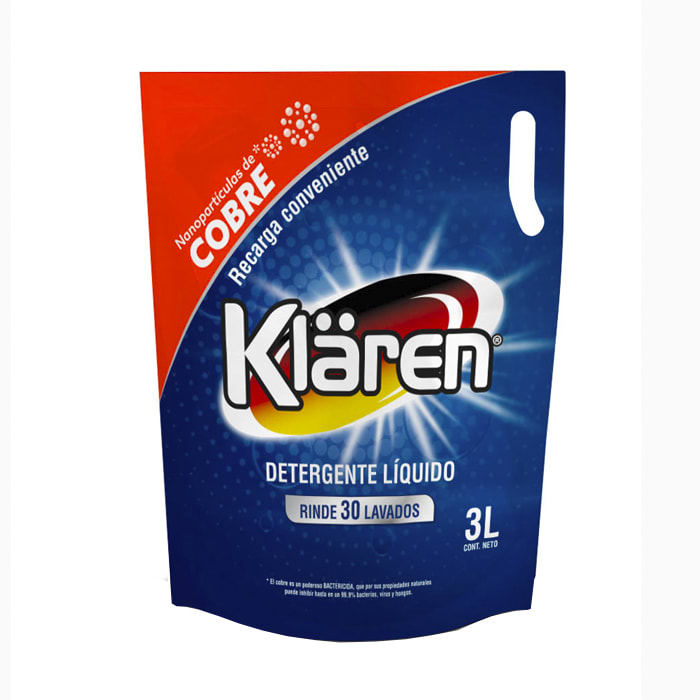 Detergente Líquido Cobre Doypack 3 Lt. Klaren