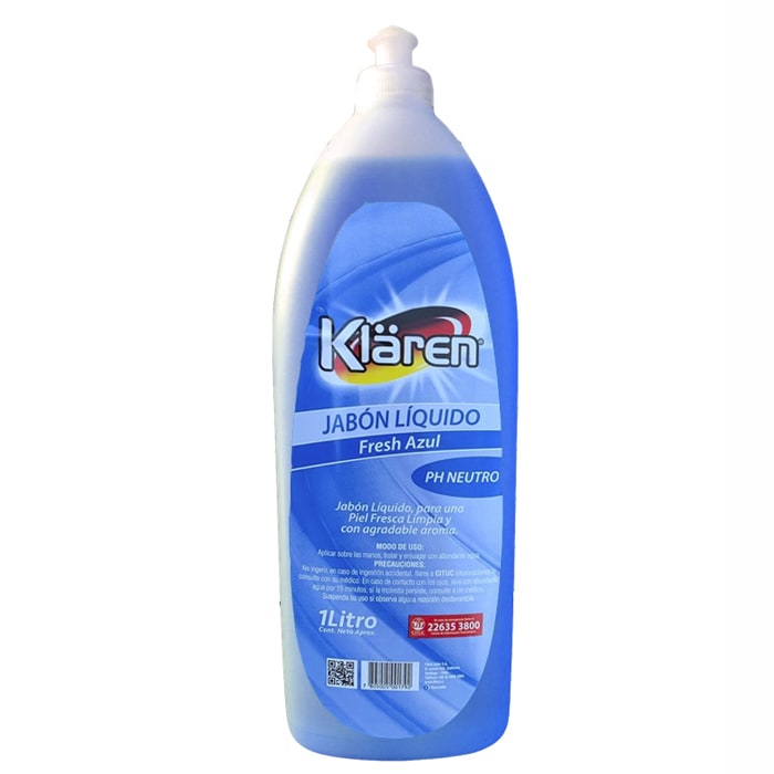 Jabón Líquido Fresh Azul 1 Lt. Klaren