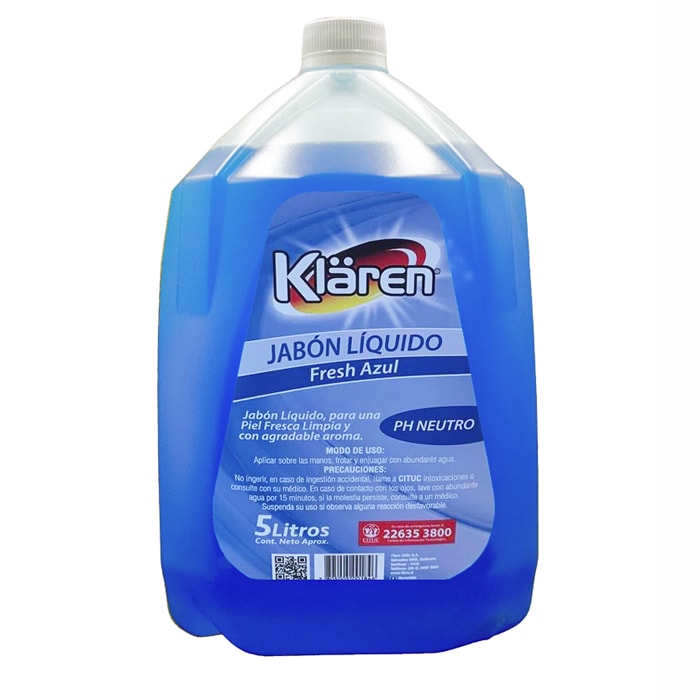 Jabón Líquido Fresh Azul 5 Lt. Klaren