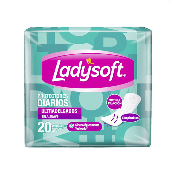 Ladysoft Protector Diario Ultradelgado Tela Suave 20 Unidades