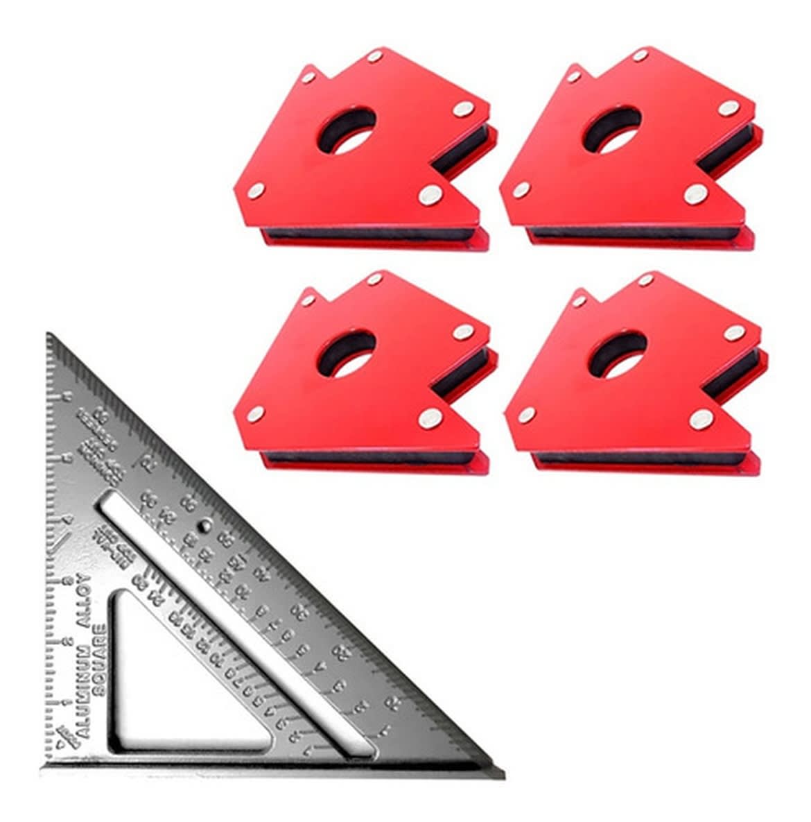 ángulo De 30 Grados Con Escuadras Pack 4 Escuadras Magnetica 50 lbs + Escuadra Rápida | requeteofertas