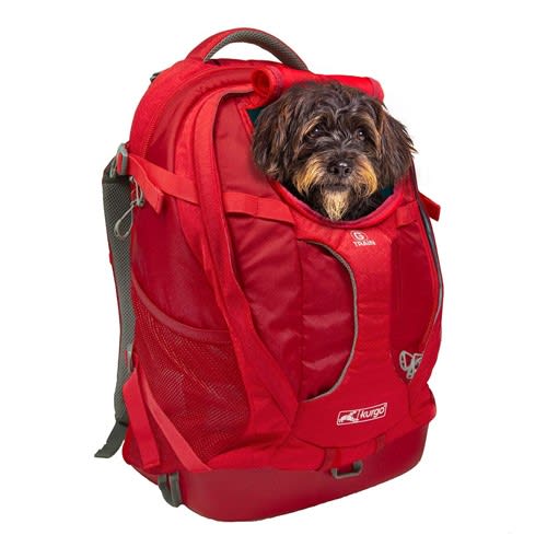Mochila Kurgo roja transportadora de perro G Train Faunimals