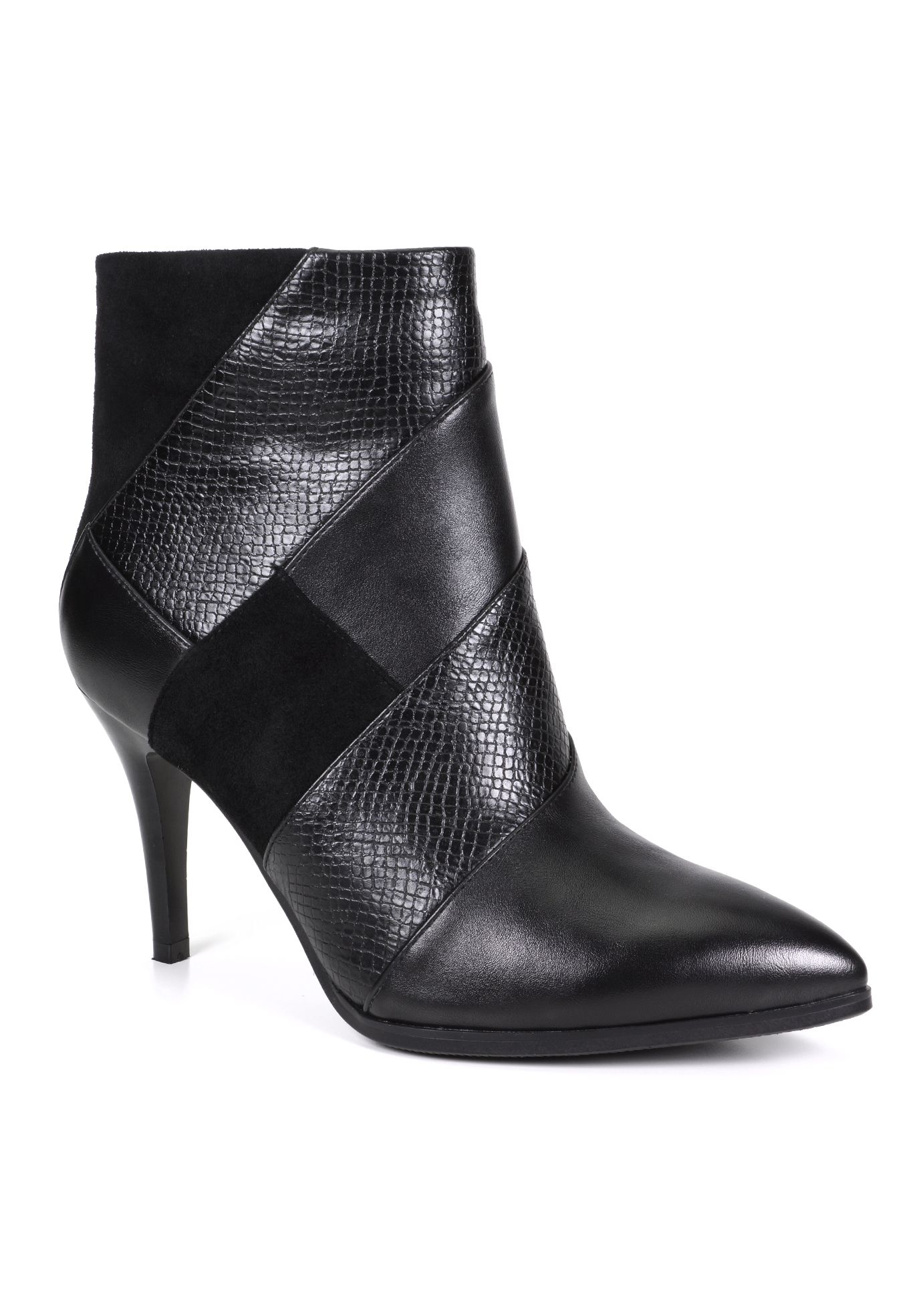 BOTIN TACO AGUJA CORTES BLACK | Zapateria Cazenave