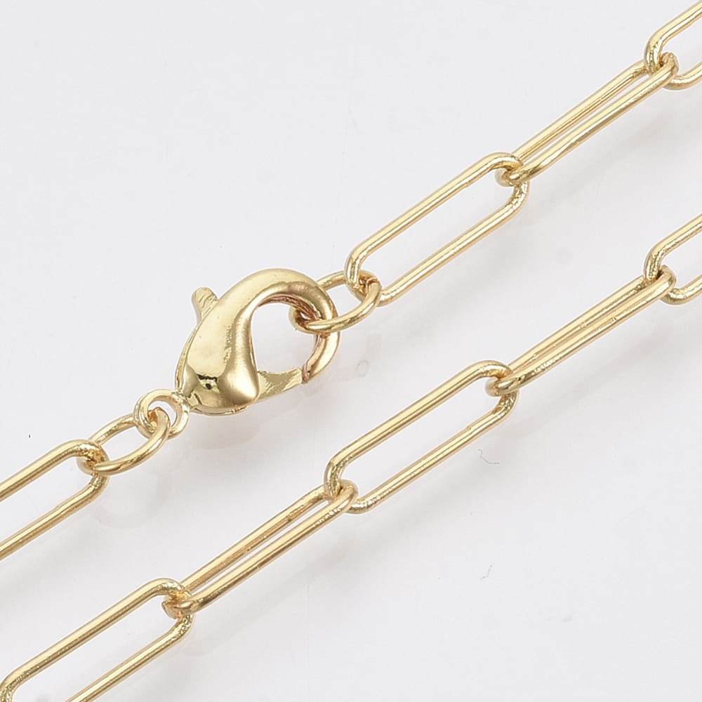 CADENA LISTA B/ORO RECTANGULAR
