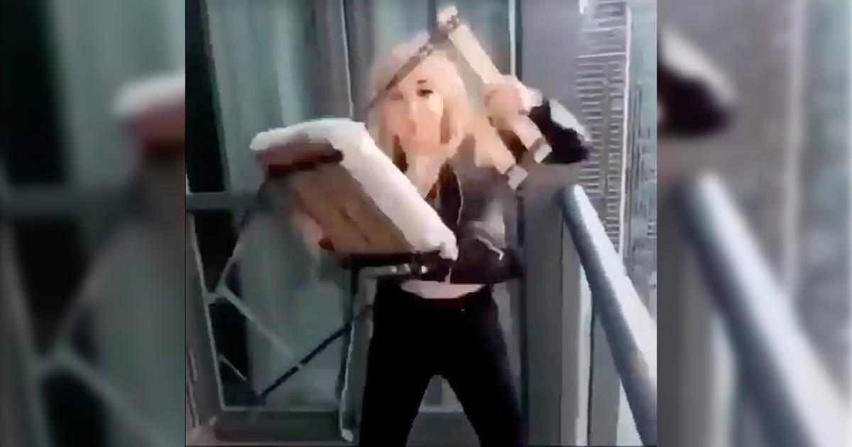 Toronto police identify woman who threw chair from balcony
