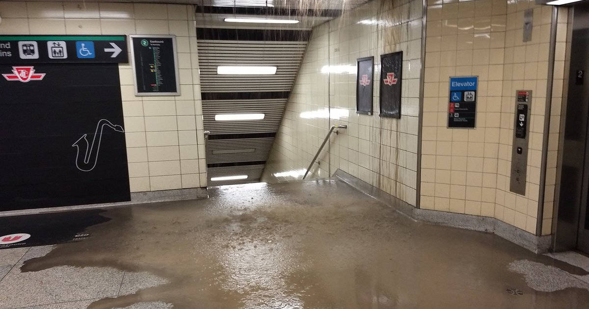 TTC subway station shut down due to flooding in Toronto