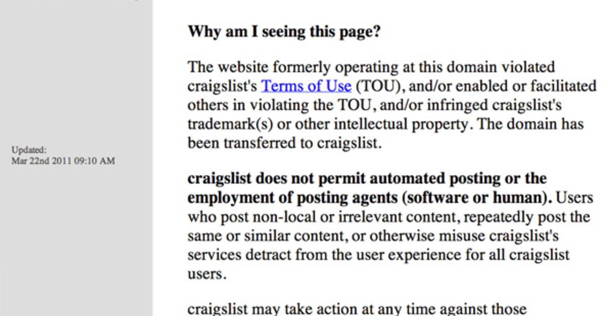 Craigslist down in Toronto and other Canadian cities