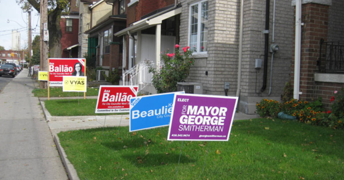 A survey of Toronto election signs