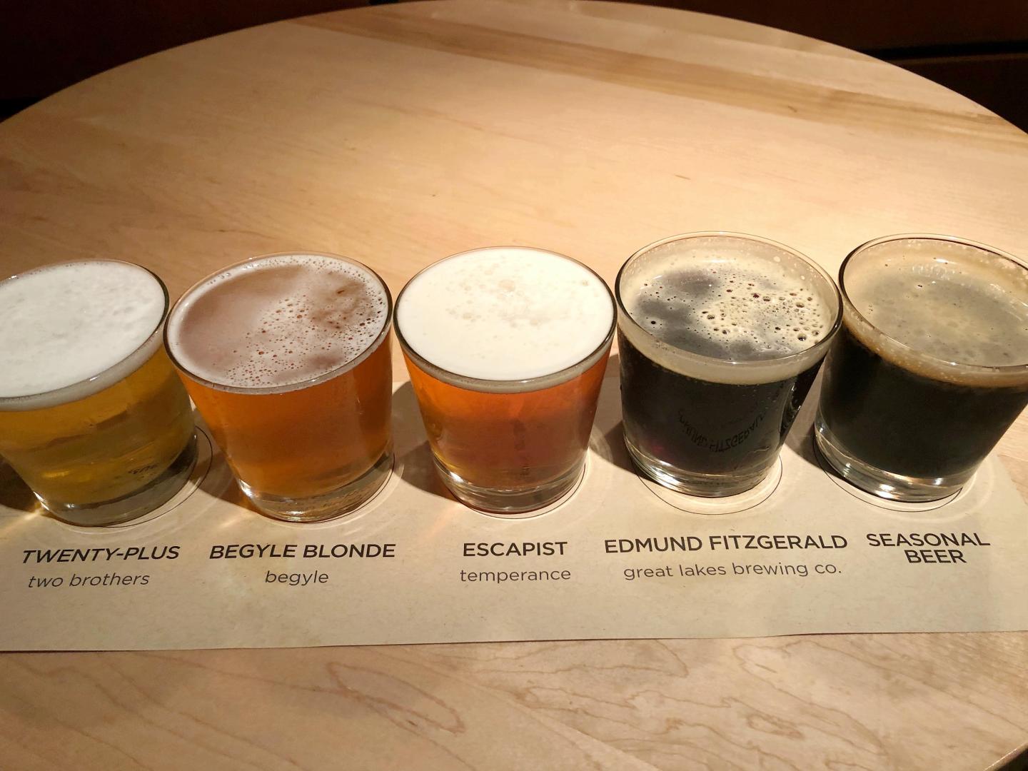 Beer Flight at Mity Nice