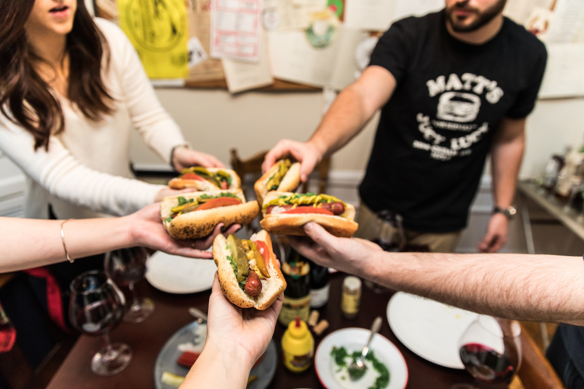 Hot Dog cheers!