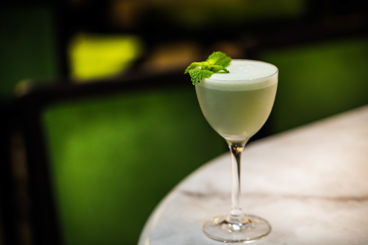 Grasshopper cocktail at Booth One