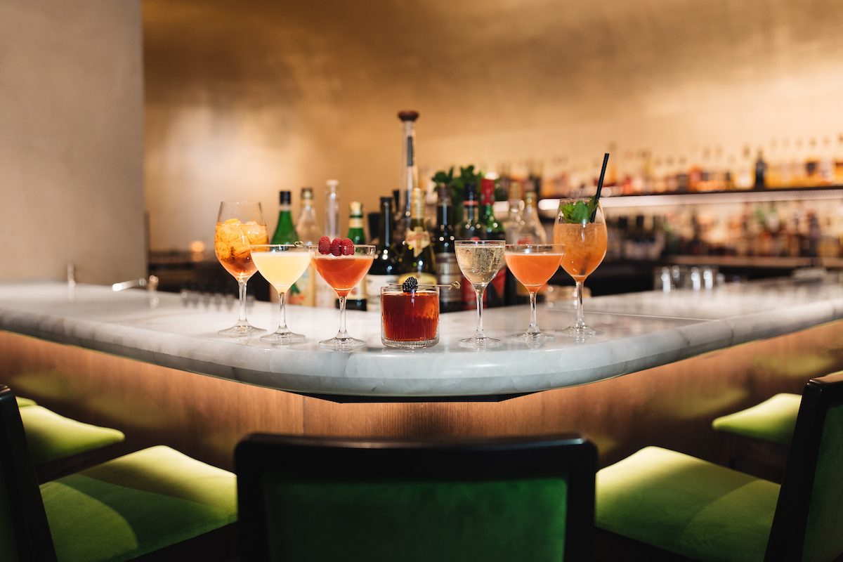 Cocktails on the Booth One bar