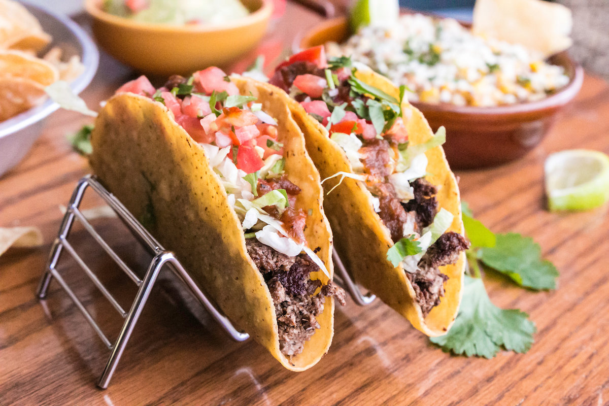 Two hardshell tacos
