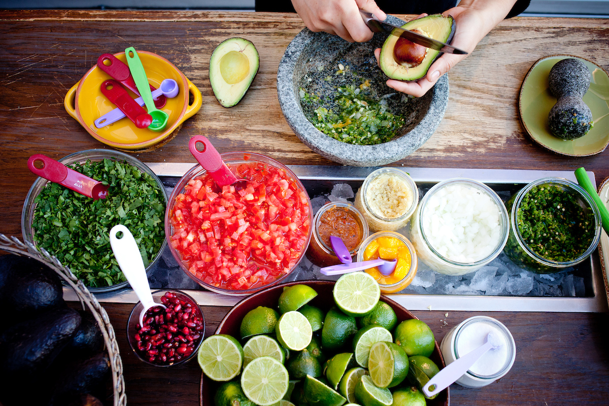 Tableside Guacemole ingredients at El Segundo Sol