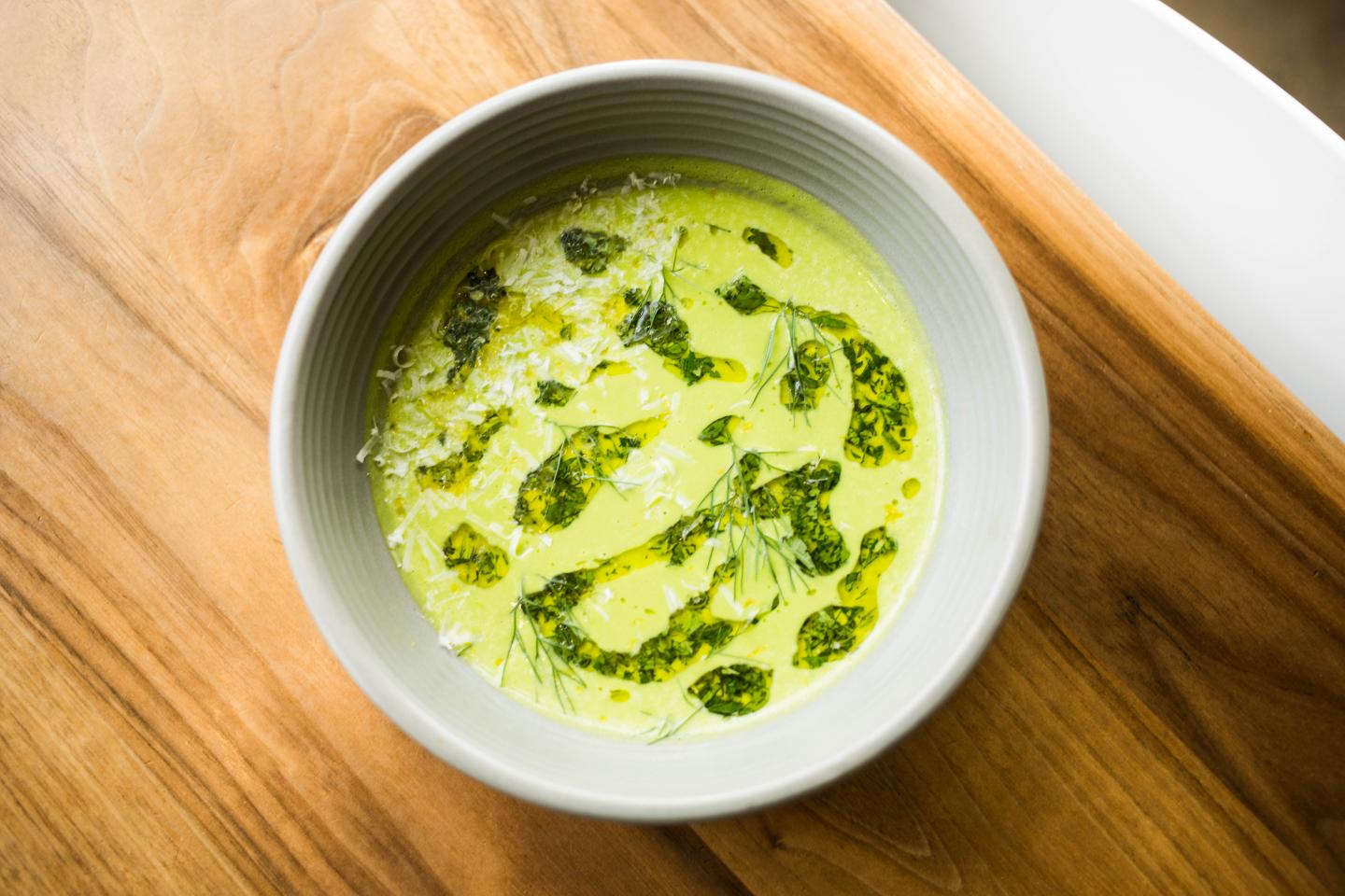 Ema's Chilled Spring Pea Soup