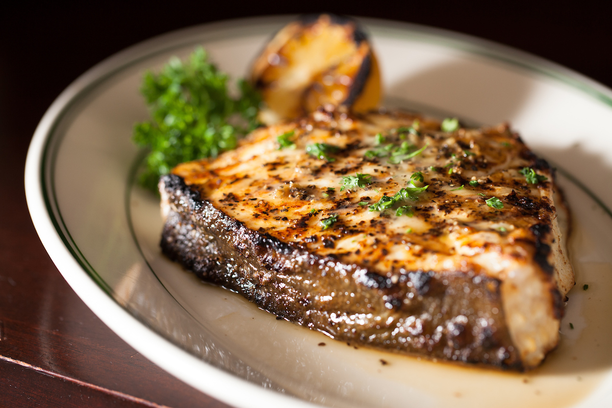 In Season Alaskan Halibut at Joe's Seafood, Prime Steak & Stone Crab